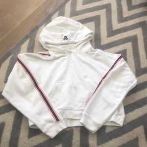 Aritzia white sweatshirt with stripes